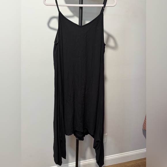 Cupio Black Asymmetrical Dress with Colorful Accents - Picture 2 of 5